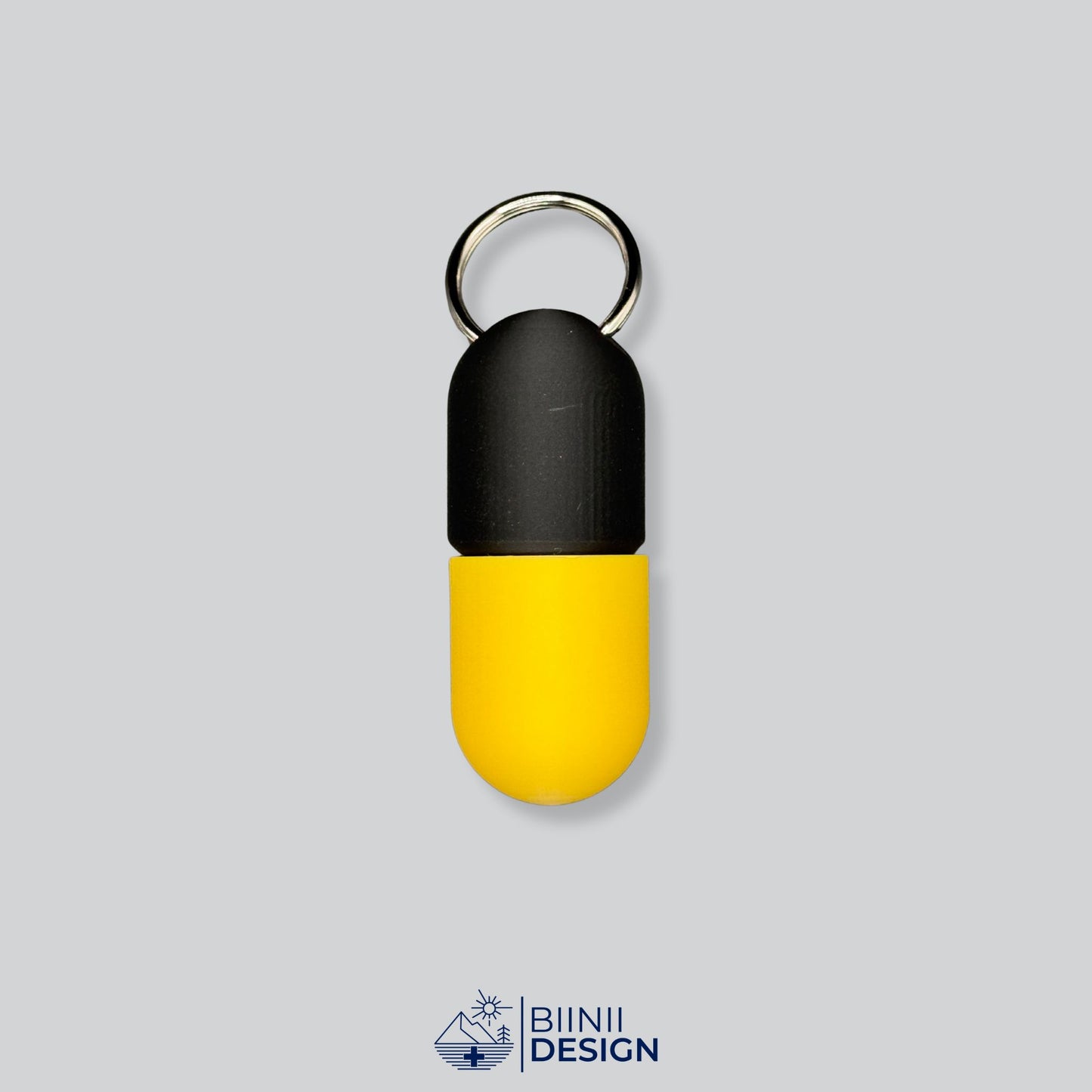 Black/Yellow pillbox for vitamins or allergy relief. A colorful and functional companion on the go.
Keywords: pill container, travel pill organizer, large pillbox