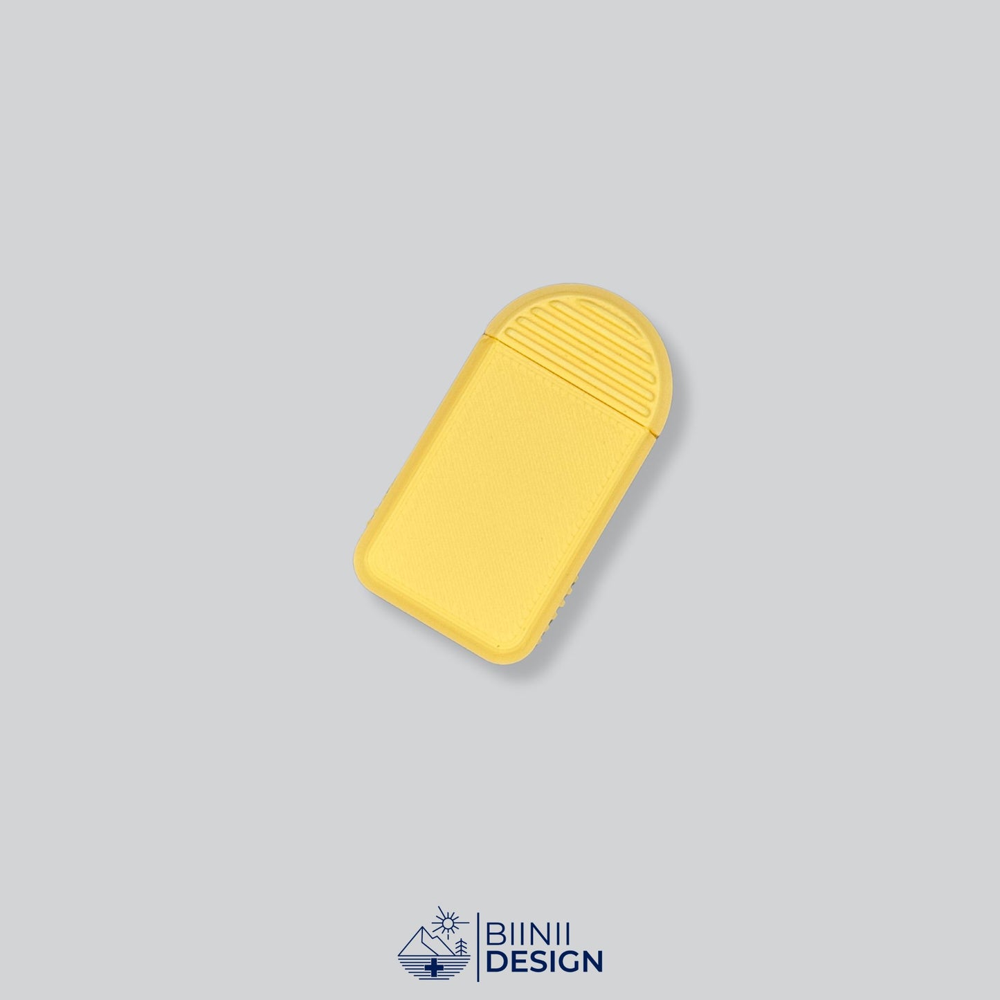 Yellow Monochrome Compact Daily Pill Case for quick-access doses. Excellent for daily medication and travel.