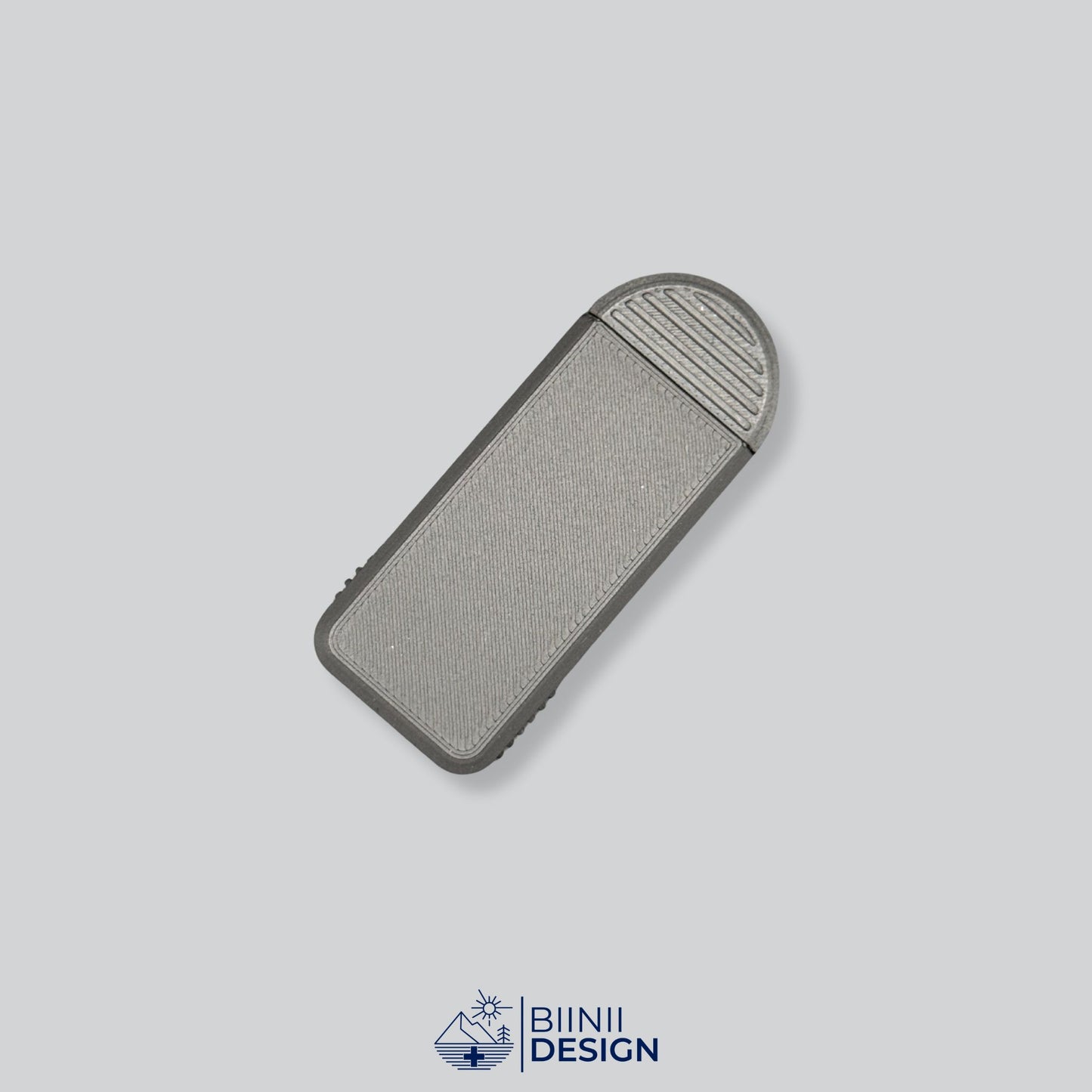 Black Monochrome Minimalist 3-Compartment Pill Holder with 49 custom color options. Swiss-made design by Biinii Design for durable travel.