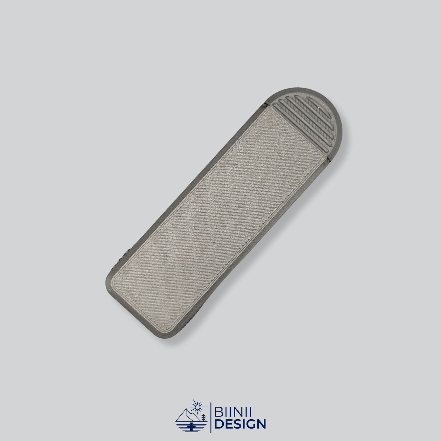 Black Monochrome Minimalist 4-Compartment Pill Holder with 49 custom color options. Swiss-made design by Biinii Design for durable travel.