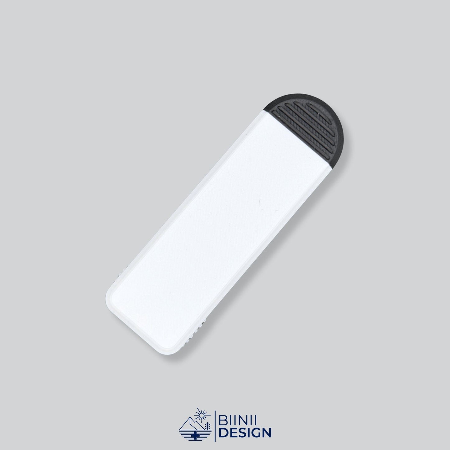 White/Black Two-Tone Mini Travel Pill Box for supplements, vitamins, or anti-allergics like Lactaid. Ideal for four daily doses of supplements or vitamins.