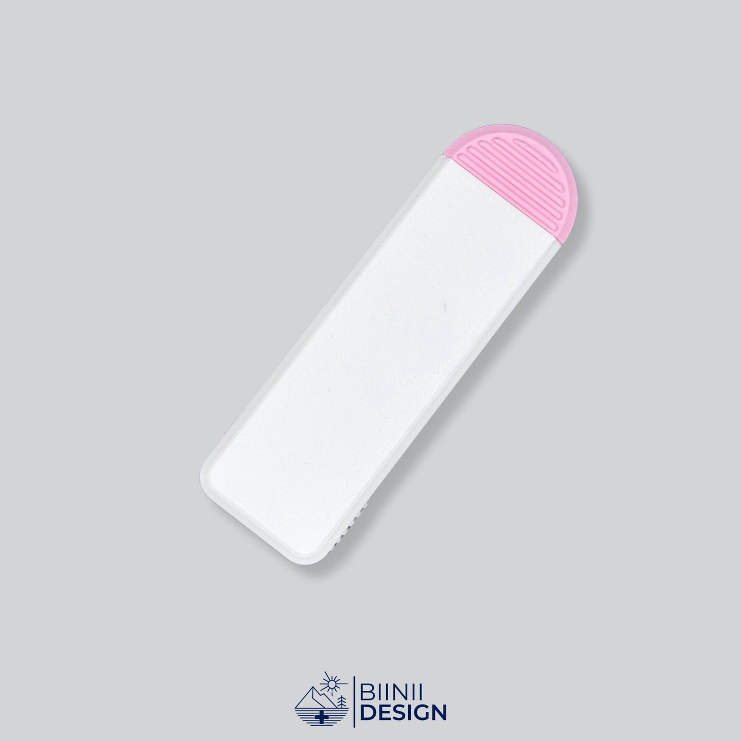 White/Pink Two-Tone Portable 4-Compartment Pill Organizer for medication storage. Discreet design fits easily in any purse or pocket.