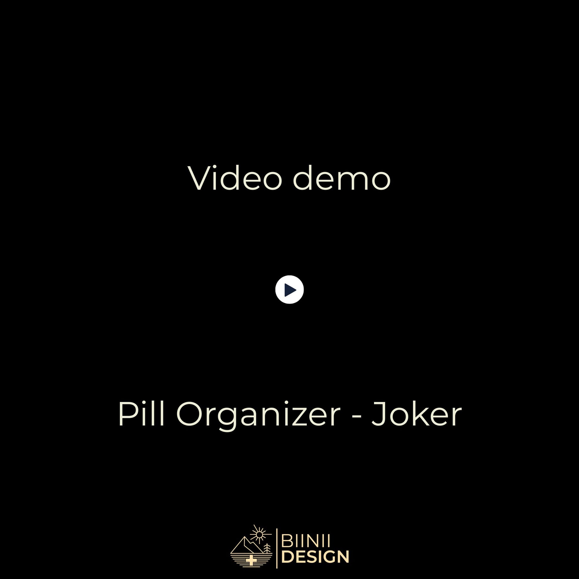 Video demo: Joker organizer opening (5 cpt filled) slide closure and premium Biinii gift packaging.