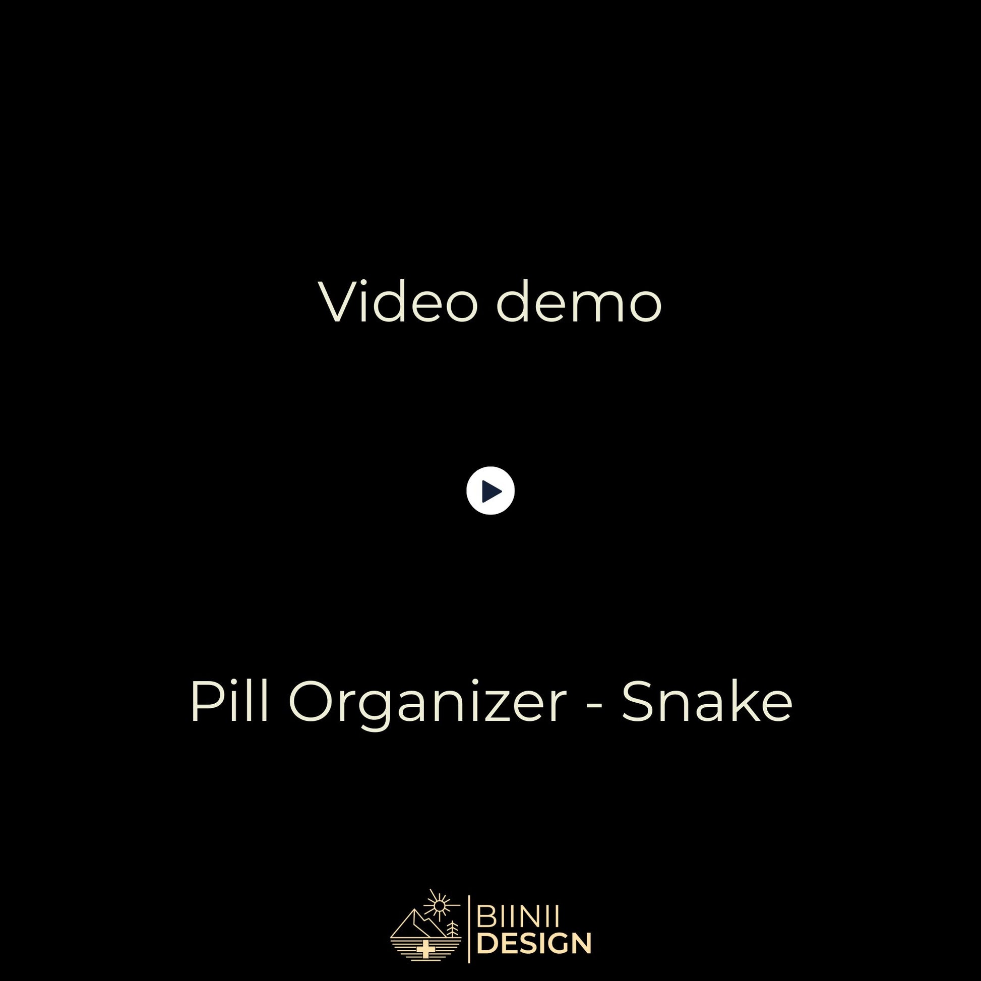 Video demo: Snake organizer opening (5 cpt filled) slide closure and premium Biinii gift packaging.