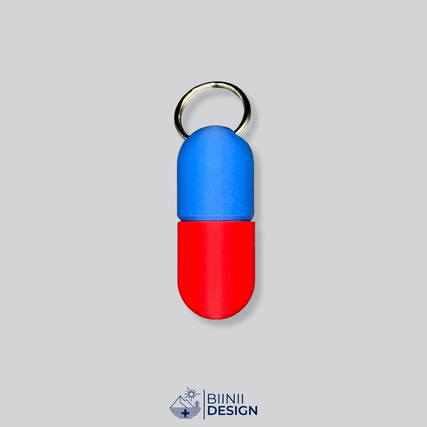 Blue/Red pill organizer with stylish contrast. Fits comfortably in your hand or pocket.
Keywords: travel pill container, pill case, daily supplement holder