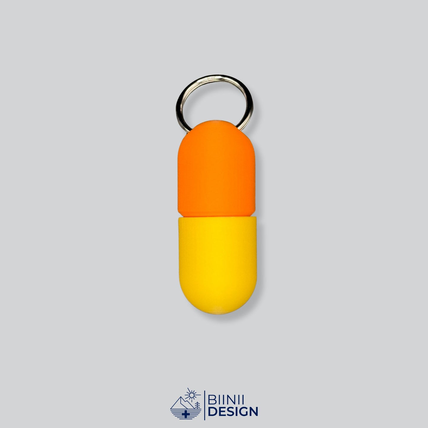 Orange/Yellow pillbox in sunny tones. Designed to carry vitamins or Lactaid in style.
Keywords: daily pill holder, travel capsule box, customizable pill case