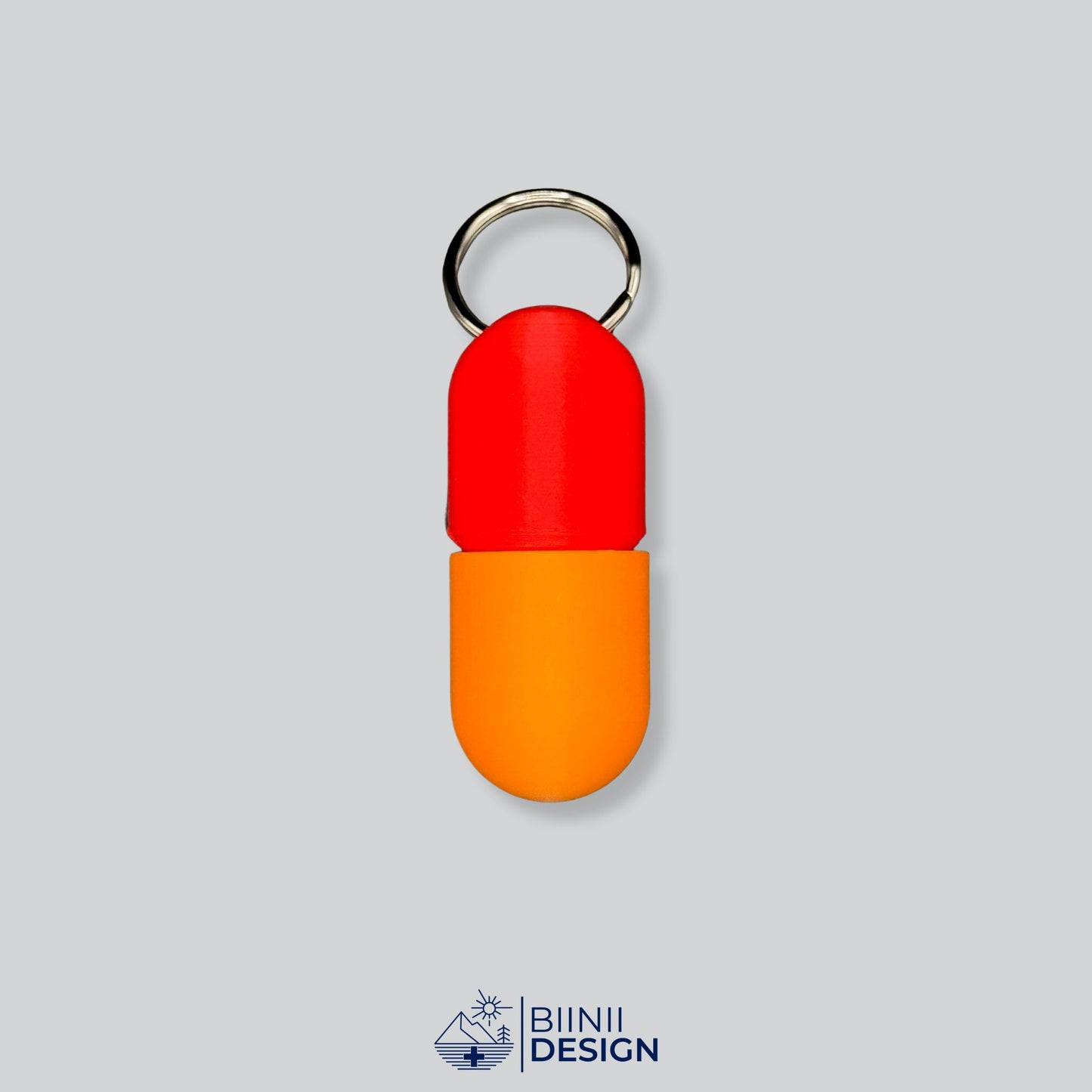 Red/Orange pillbox in warm gradient tones. Swiss-made and travel-ready.
Keywords: travel pill case, pill organizer, daily meds container