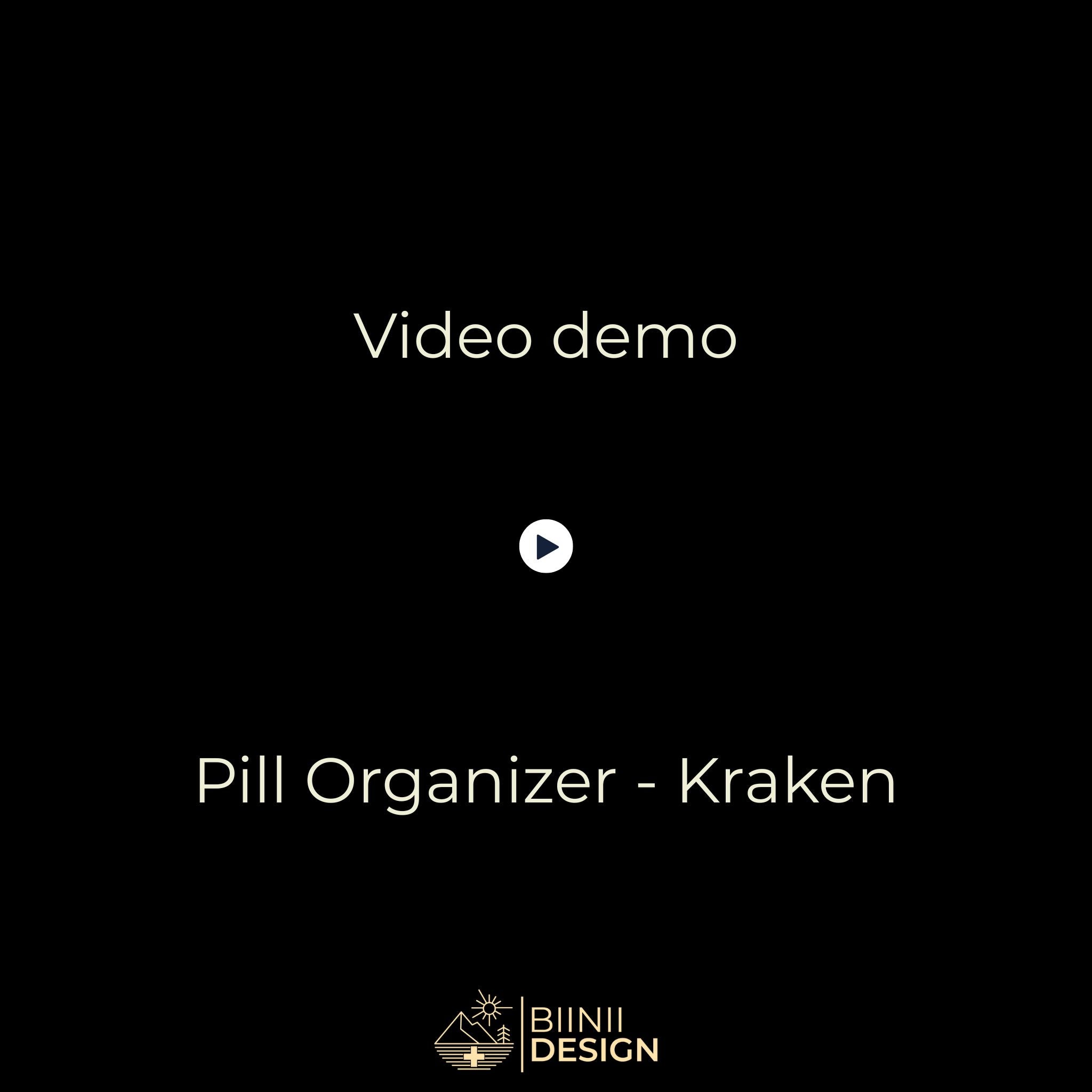 Video demo: Kraken organizer opening (5 compartment filled) slide closure and premium Biinii gift packaging.