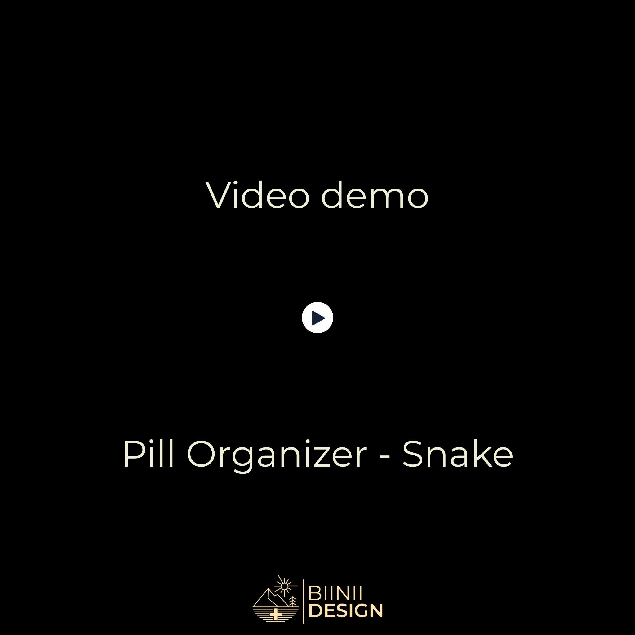 Video demo: Snake organizer opening (5 cpt filled) slide closure and premium Biinii gift packaging.
