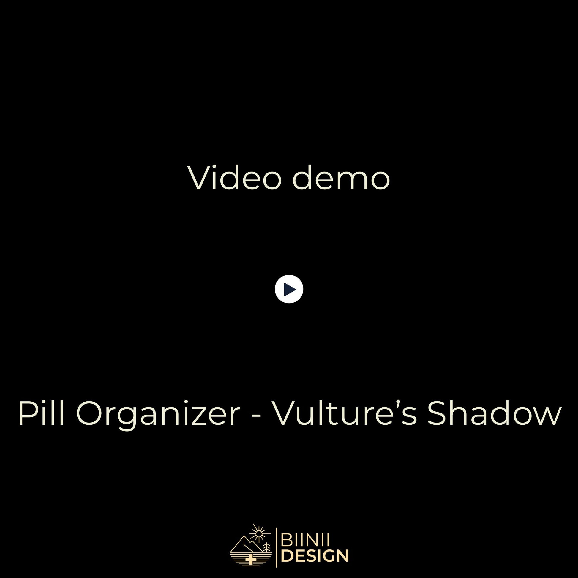 Video demo: Vulture Shadow organizer opening (5 compartment filled) slide closure and premium Biinii gift packaging.